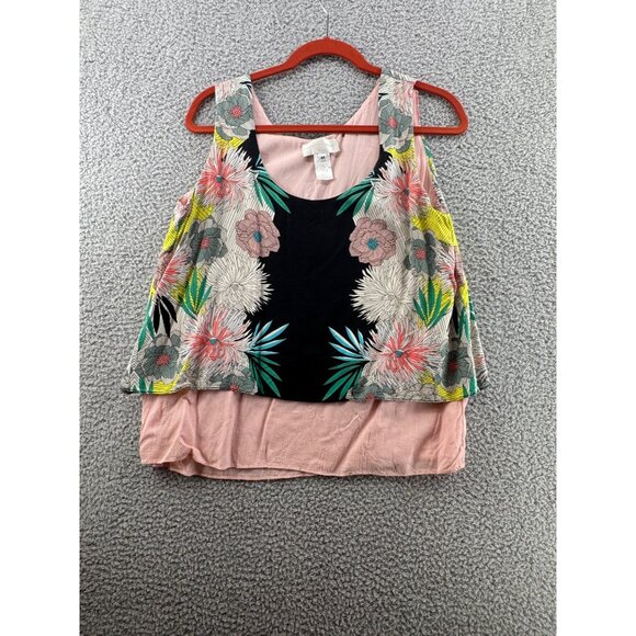Corey Lynn Calter Floral Layered Sleeveless Top Size  M - Picture 1 of 5